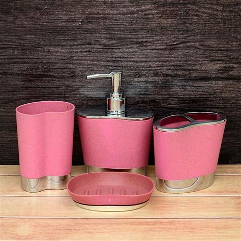 Wonderfull Pink Bathroom Accessories Set Uk For You Ideas Para El Hogar