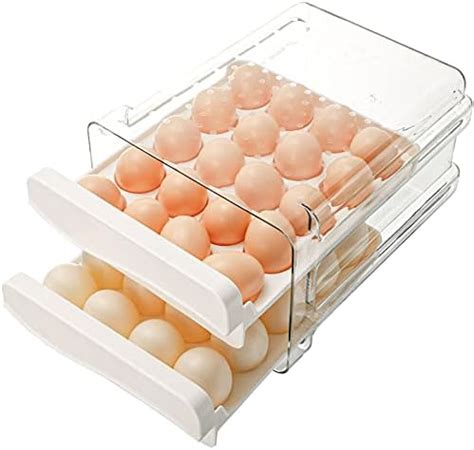 Cedilis Grid Large Capacity Egg Holder For Refrigerator Drawers