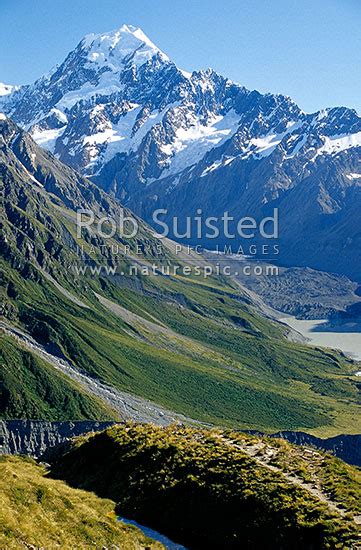 Mount Mt Cook Aoraki3754m At Head Of Hooker Valley Viewed From