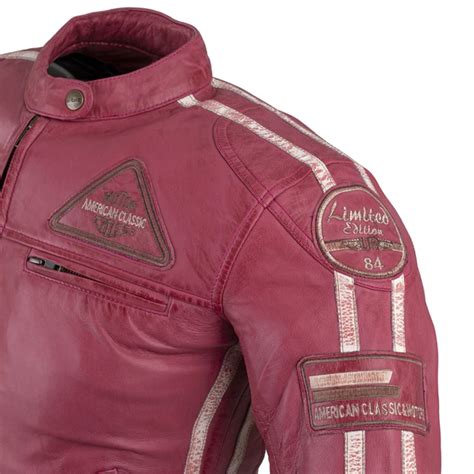 Dámska kožená moto bunda W TEC Sheawen Lady Pink inSPORTline