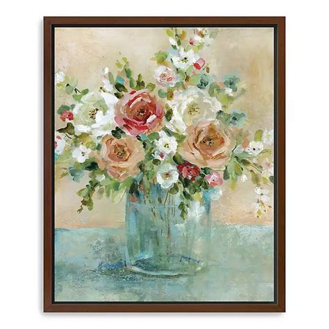 Rosy Bouquet Framed Canvas Art Print Kirklands Home