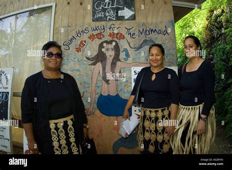 Tongan Women In Traditional Dress In Vavau Stock Photo Alamy