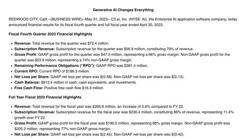 The Transcript On Twitter C Ai Guidance We Expect To Be Non Gaap