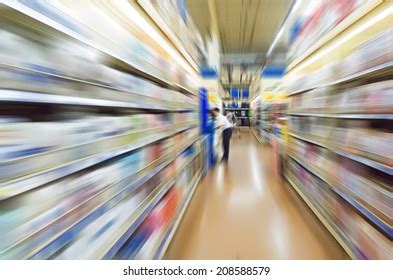 Empty Supermarket Aisle Stock Photo 208588579 | Shutterstock