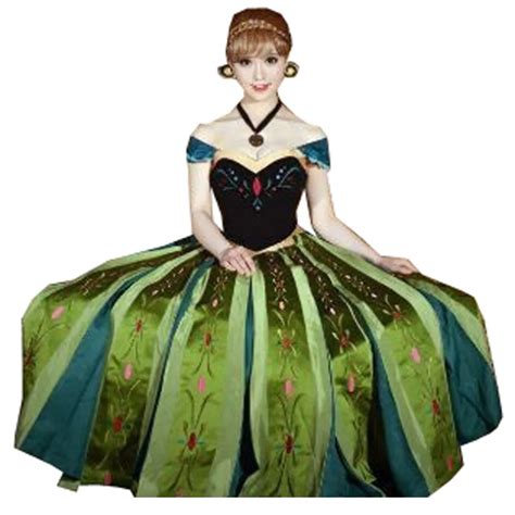 Anna Coronation Dress Princess Anna Costumes Outfit Anna Cosplay