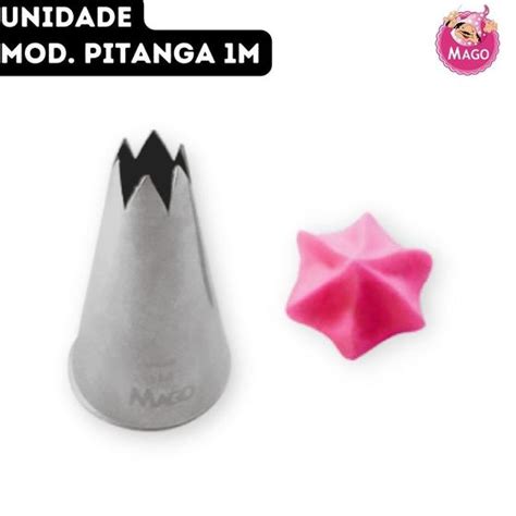 Bico De Confeitar Pitanga Aberta Inox Grande Mago Mod M Unidade