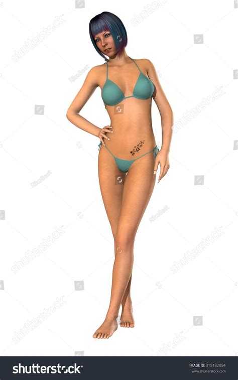 Beautiful Sexy Woman Bikini On White Stock Illustration 315182054 Shutterstock