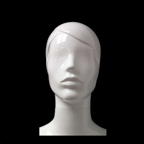 Female Abstract Glossy White Mannequin Head For Petra Mannequin Lux