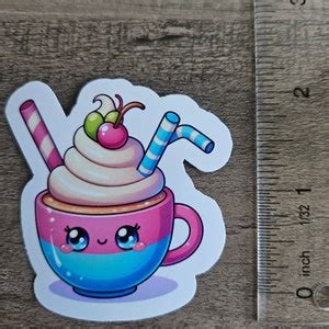 Animated Vinyl Hot Cocoa Sticker Etsy