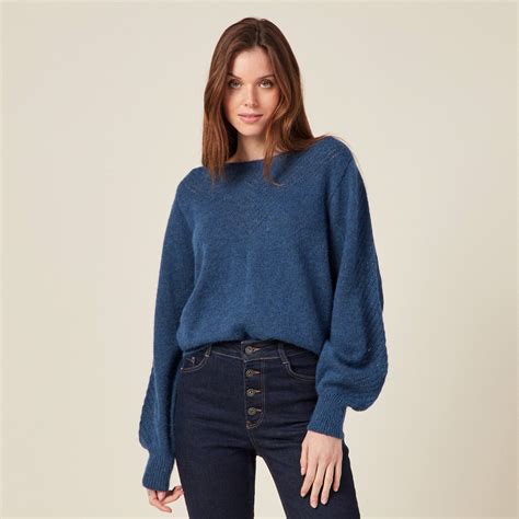 Pull Manches Longues Bleu Canard Femme Vibs