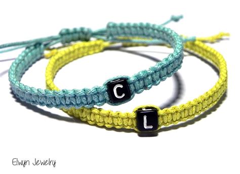 Personalized Couples Bracelets Matching Bracelets Initial Bracelet Name Bracelet