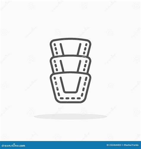 Paper Filter Icon. Outline Black Stock Vector - Illustration of lined ...