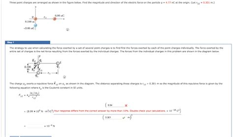 Solved Three Point Charges Are Arranged As Shown In The