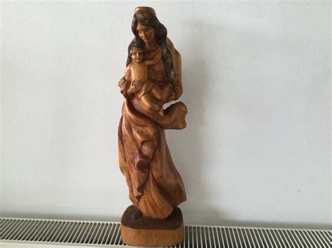 Scultura In Legno Madonna Con Bambino H Cm Legno Catawiki