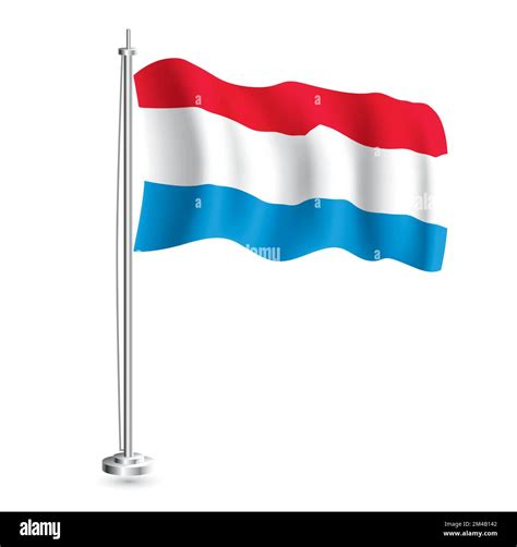 Bandera luxemburguesa Bandera de onda realista aislada del país de