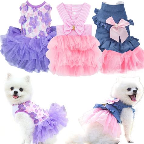 ブランド Dresses For Small Dogs Girl Fall Winter Warm Cute Pet Puppy Dress