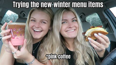 Trying The New Dunkin Winter Menu Items YouTube