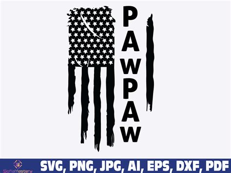 Pawpaw Svg Pawpaw Flag Svg Png Pawpaw Dad Svg USA Flag Svg Best