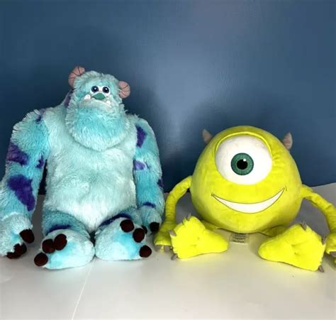 Disney Pixar Monsters Inc Mike Wazowski Plush And Disney Sulley Plush