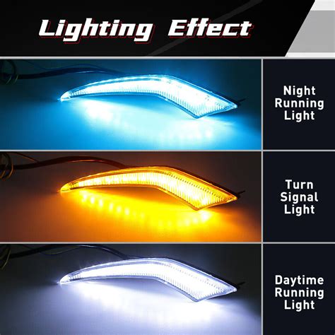 For Toyota Corolla L Le Xle Model Led Daytime Running Fog