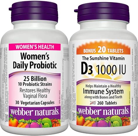 Webber Naturals Probiotic Women’s Daily 25 Billion Active Cells 10 Probiotic Strains 30