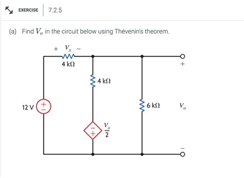 Solved Times Exercise A Find Vo In The Circuit Chegg