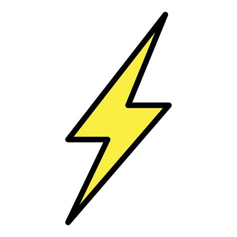 Lightning Symbol Icon Color Outline Vector 15144975 Vector Art At Vecteezy