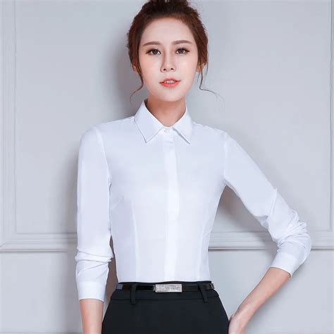 Women Summer Fall 2018 Elegant White Blouse Female Shirts Ladies Work