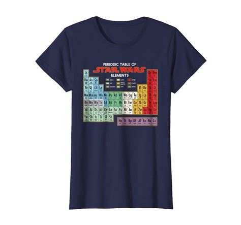 Star Wars Periodic Table Of Elements Graphic T Shirt T Shirt Darth