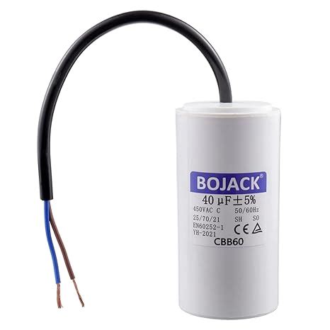 Bojack Uf V Ac Cbb Sh Motor Run Capacitor Esr Wire Lead