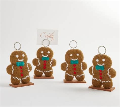 Gingerbread Place Card Holders Set Of Pottery Barn