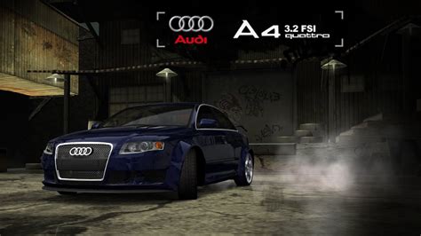 Need For Speed Most Wanted Audi A4 3 2 Fsi Quattro Customization And Race Youtube