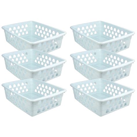 KIT 6 CESTOS ORGANIZADOR MULTIUSO COZINHA GRANDE BRANCO Shopee Brasil