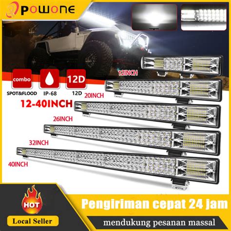 Slayers In W W Tri Baris Lampu Led Bar Offroad Led Bar Combo