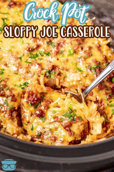 Crock Pot Sloppy Joe Casserole The Country Cook In Crockpot