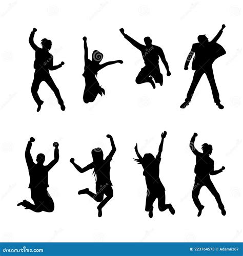 Jumping Person Silhouette Image Stock Vector - Illustration of jumping ...