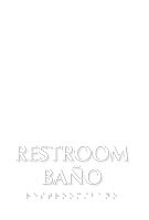 Bilingual Restroom TactileTouch Braille Sign, SKU: SB-1033