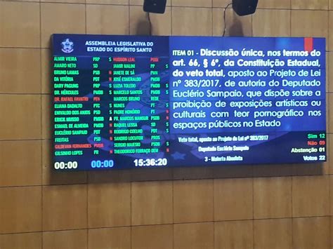 A Gazeta Deputados Mant M Veto A Projeto Que Pro Be Nudez Em Obra De