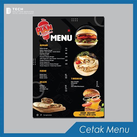 Jual Cetak Daftar Menu Makanan Minuman Custom Shopee Indonesia