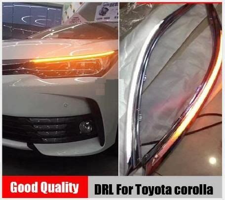 For Toyota Corolla Led Drl Headlight Eyebrow Daytime Running