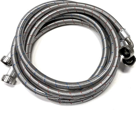 2 Pack Premium Stainless Steel Washing Machine Hoses 6 Ft