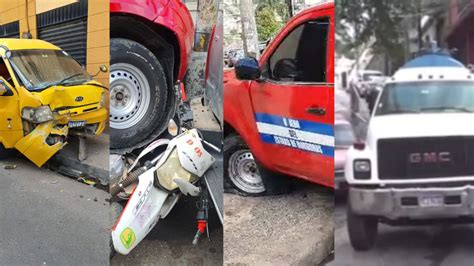 Fotos Y V Deo Del Aparatoso Accidente Entre Busito Motocicletas Y Un