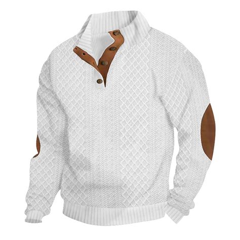 Dorkasm Mens Sweatshirts Clearance Sale Western Elbow Patches Button Up