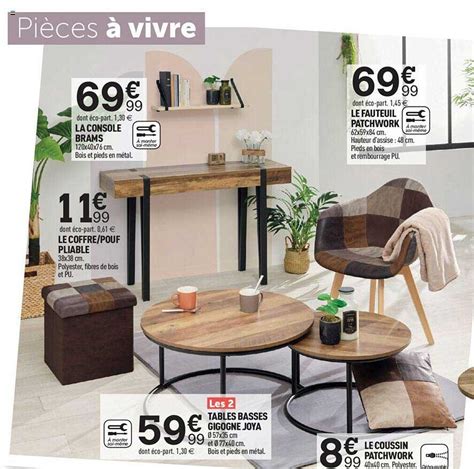 Promo La Console Brams Le Fauteuil Patchwork Tables Basses Gigogne