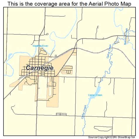 Aerial Photography Map of Carnegie, OK Oklahoma