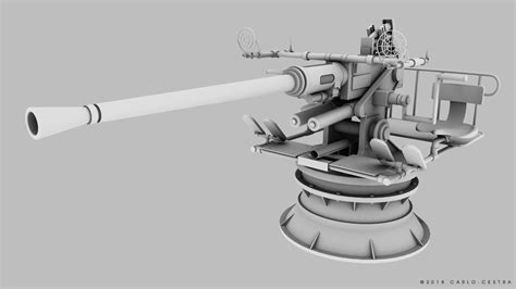 Bofors 40mm Gun 3d Model By Carlo Cestra