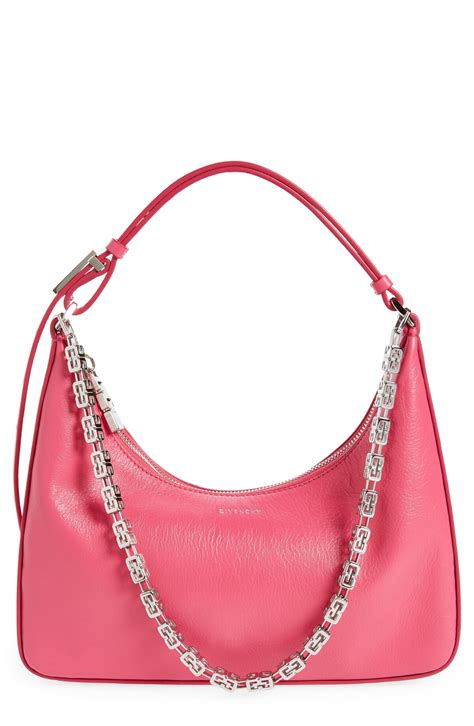 Givenchy Small Moon Cutout Leather Hobo Bag Editorialist