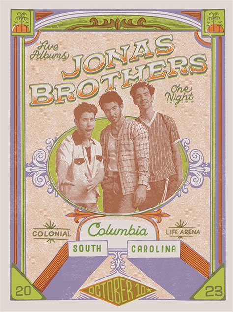 Jonas Brothers gig poster tour series on Behance