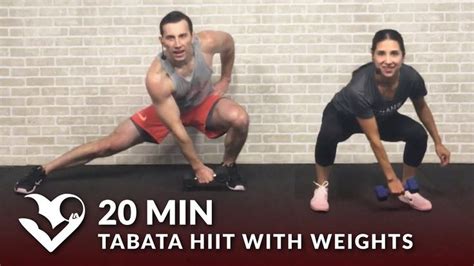 20 Minute Tabata Hiit Workout With Weights Dumbbell Training Full Body