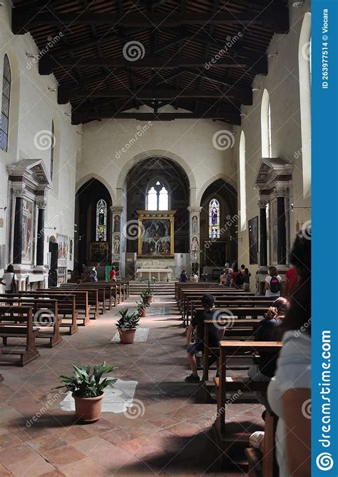 San Gimignano 25th August Chiesa Sant` Agostino Church Interior In